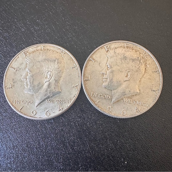 1964 Kennedy Half Dollar Silver Coins Lot of 2 – 90% Silver Bullion - Picture 2 of 9